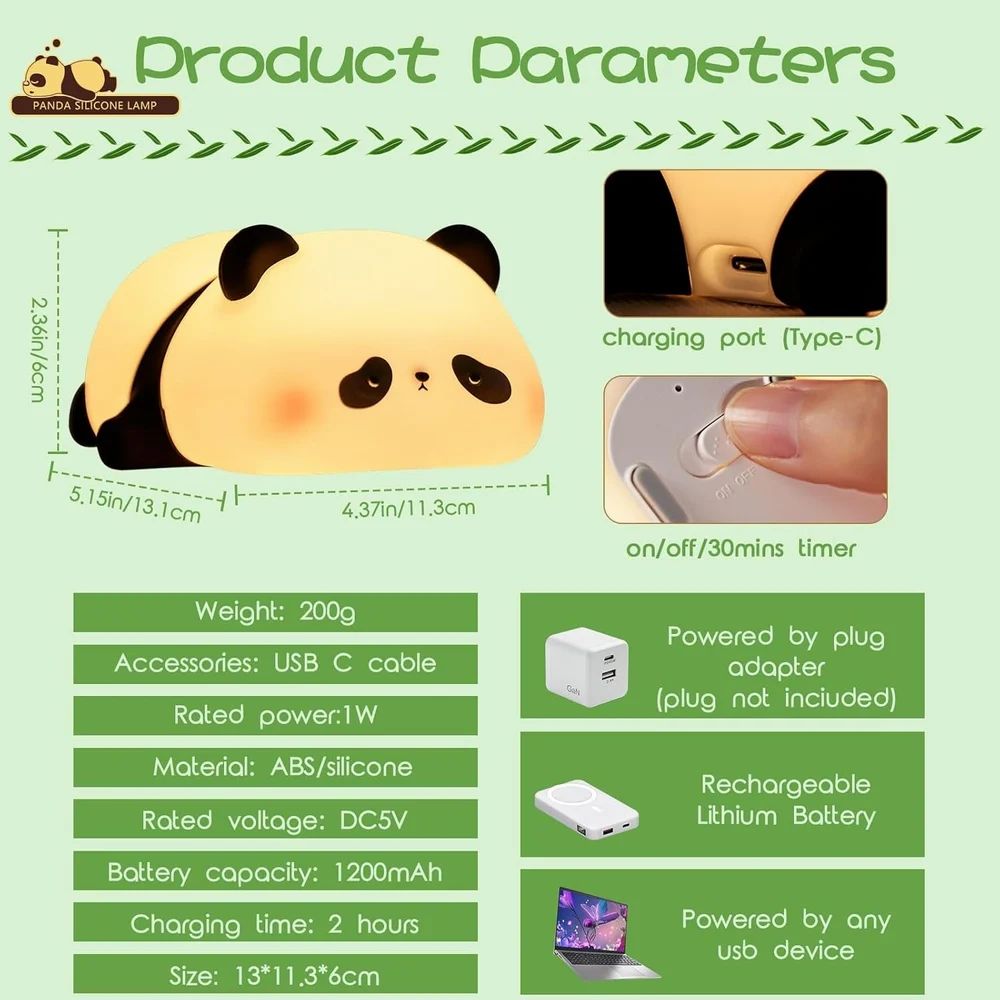 Lazy Panda Night Light