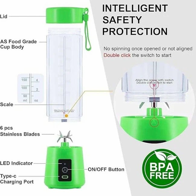 6 Blades USB Power Juicer