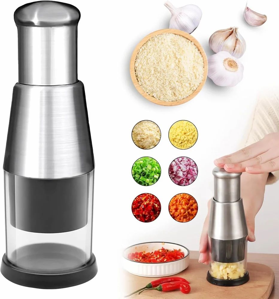 Effortless Hand Press Garlic Chopper