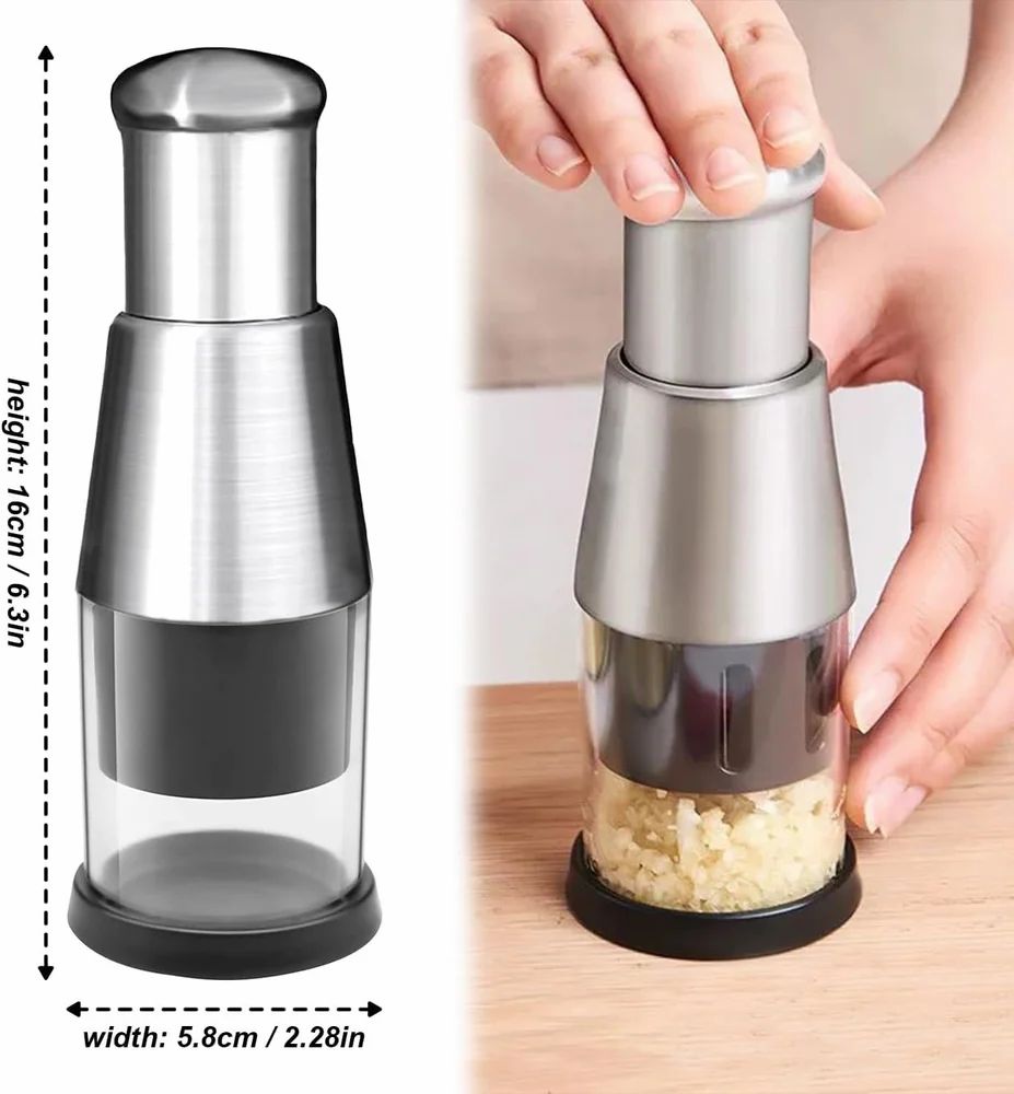 Effortless Hand Press Garlic Chopper