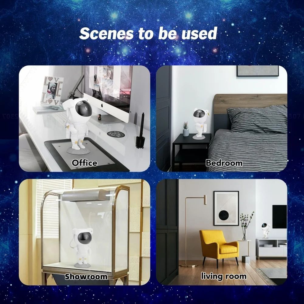 🚀 Astronaut Galaxy Night Projector 🌌