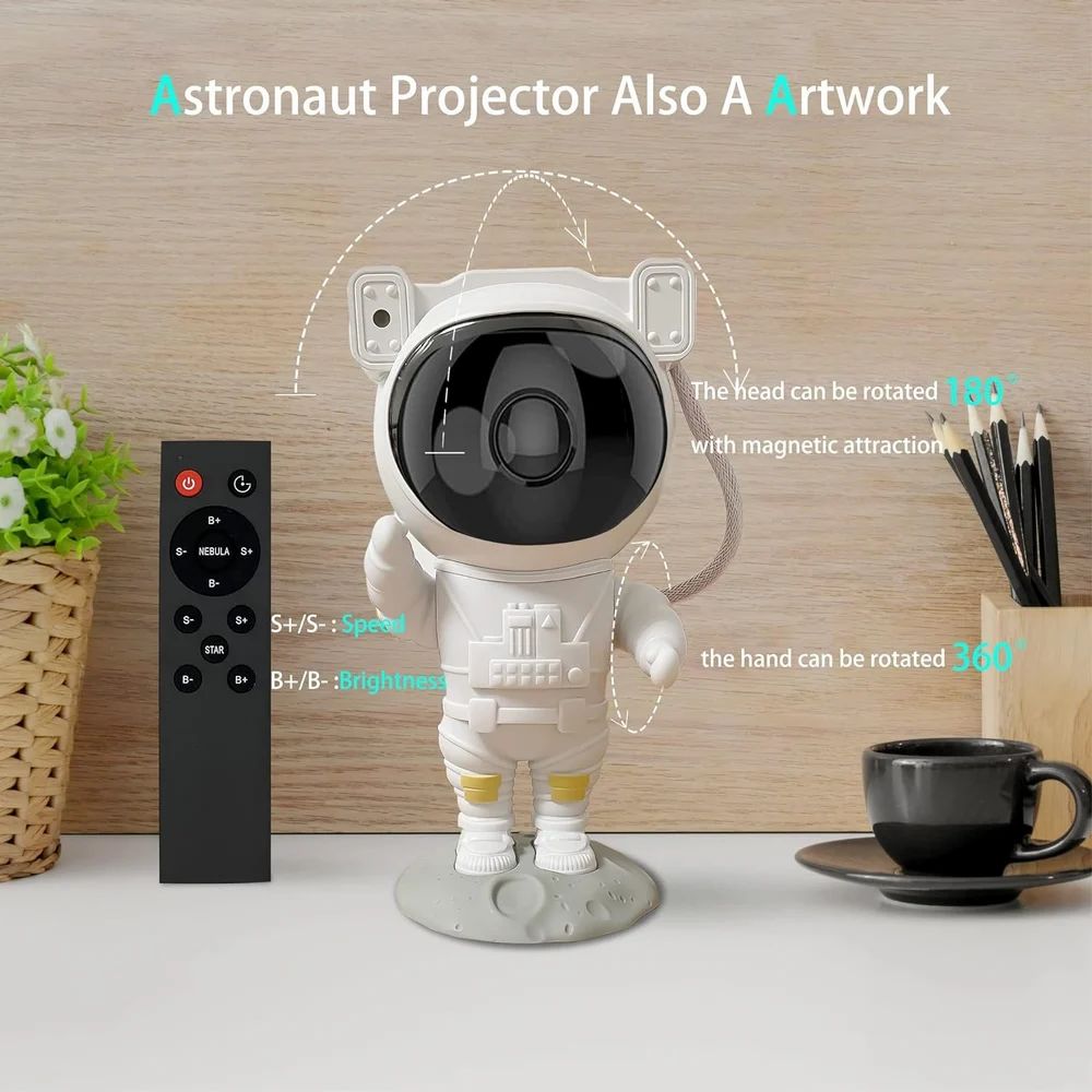 🚀 Astronaut Galaxy Night Projector 🌌